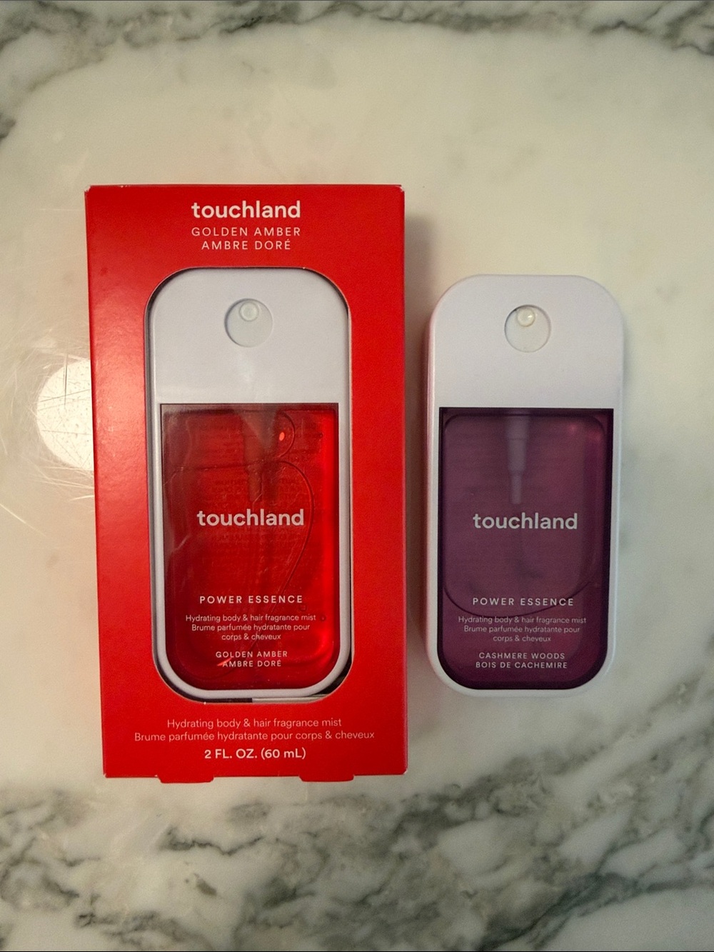 Touchland Power Essence Hydrating Hair & Body Mist Golden Amber + Cashmere Woods